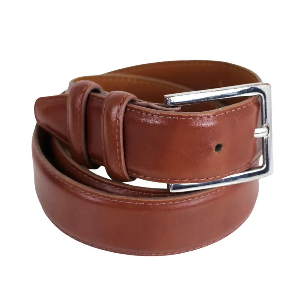 Nordstrom BROWN GENUINE LEATHER 1 3/8